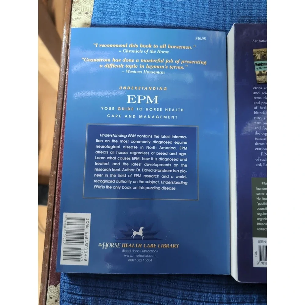 Understanding‎ EPM : Equine Protozoal,Equine Folic And Herdmanship 3 Book Lot